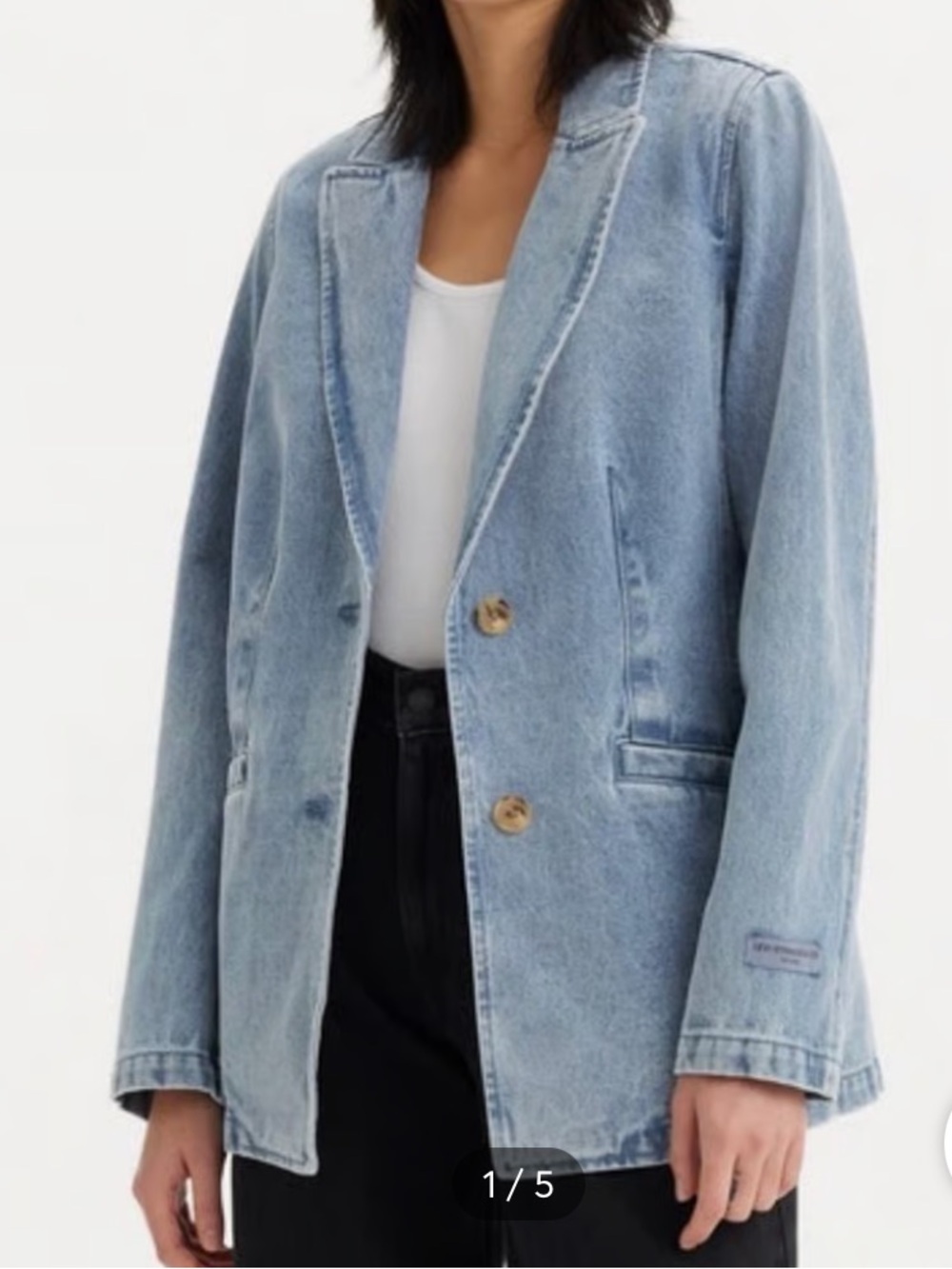Levi's Light Wash Denim Blazer